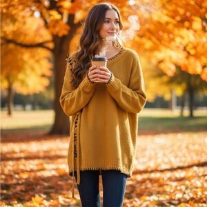 Cozy Mustard Sweater for Women